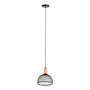 LÁMPARA COLGANTE INCANDESCENTE 1.21 M X 24 CM NEGRO