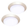 LÁMPARA DE TECHO LED 9 X 33 CM PLATA 2 PIEZAS