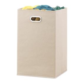 CESTO PARA ROPA DE TELA COLOR BEIGE