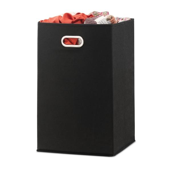 CESTO PARA ROPA DE TELA COLOR NEGRO