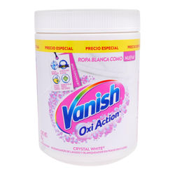 vanish vanish quitamanchas en polvo para ropa blanca oxi action crystal white 810 g