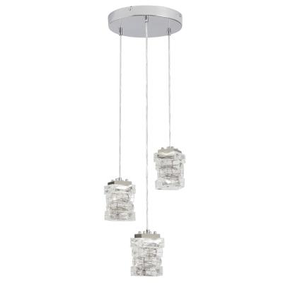 COLGANTE DE CRISTAL LED 3 LUCES LUXOR