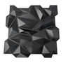 PANEL DECORATIVO 3D CRISTAL BLACK10PZ DE 50 X 50CM (2.5 M2)