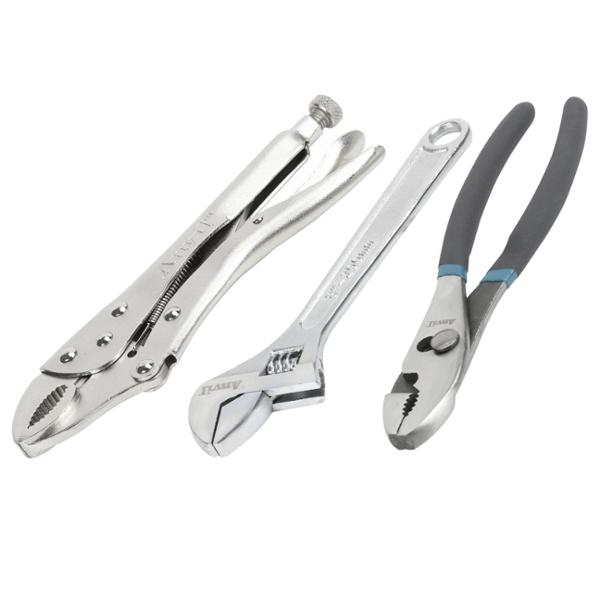 JUEGO DE PINZAS Y LLAVE 3 PIEZAS ANVIL