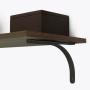 SOPORTE SH CURVO 20 X 20 NEGRO