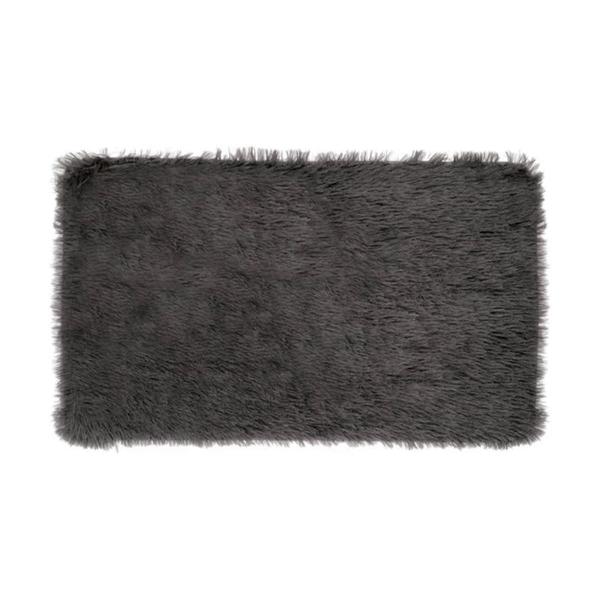 TAPETE BAÑO GINEBRA DOTS GRIS OSCURO DECORATIVO ANTIDESLIZANTE 50X80 CM