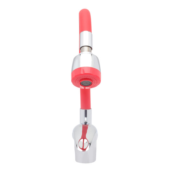 MEZCLADORA MONONAMANDO PARA FREGADERO FLEXIBLE CUELLO ROJO