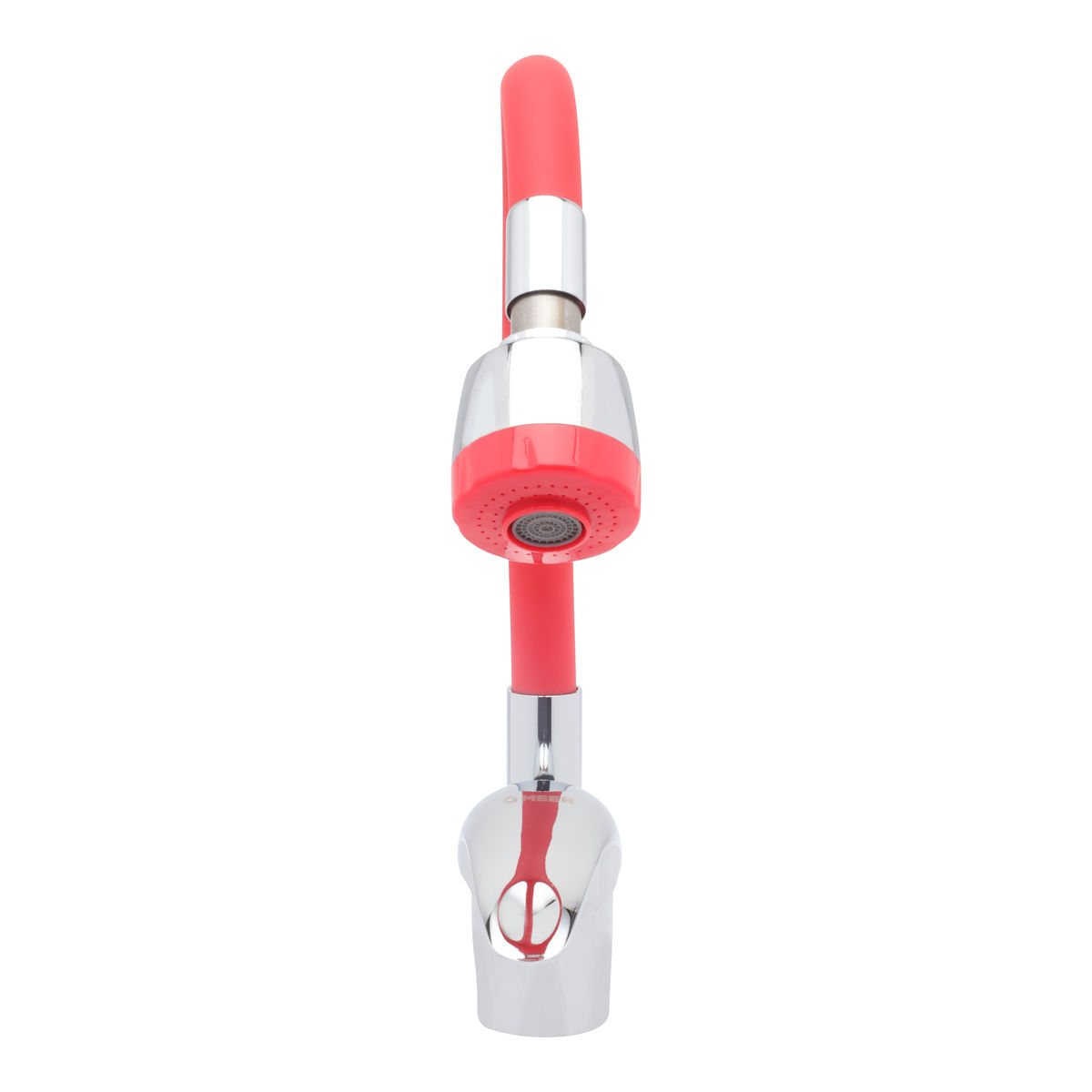 Mezcladora mononamando para fregadero flexible cuello rojo