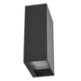 LÁMPARA DE SOBREPONER EN MURO TIPO ARBOTANTE 16.2 X 9.2 X 5.8 CM 1 LUZ NEGRO LUZ CÁLIDA