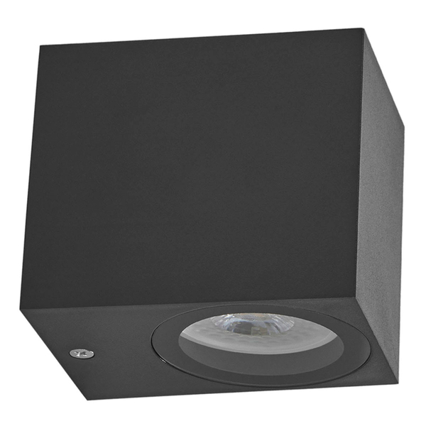 LÁMPARA DE SOBREPONER EN MURO TIPO ARBOTANTE 8.1 X 9.2 X 5.8 CM 1 LUZ NEGRO SIN FOCO