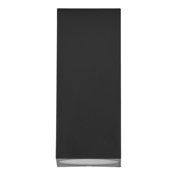 LÁMPARA DE SOBREPONER EN MURO TIPO ARBOTANTE 15 X 9.2 X 5.8 CM 2 LUCES NEGRO LUZ CÁLIDA
