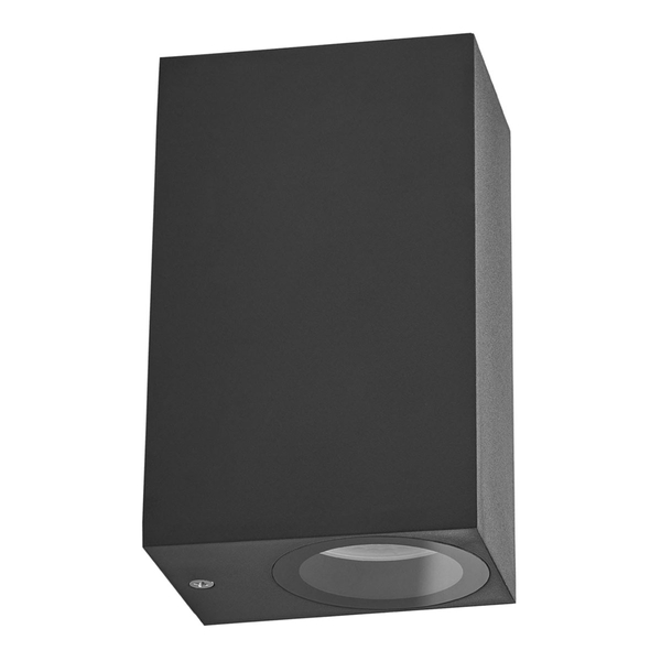 LÁMPARA DE SOBREPONER EN MURO TIPO ARBOTANTE 15 X 9.2 X 5.8 CM 2 LUCES NEGRO LUZ CÁLIDA