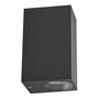LÁMPARA DE SOBREPONER EN MURO TIPO ARBOTANTE 15 X 9.2 X 5.8 CM 2 LUCES NEGRO LUZ NEUTRA