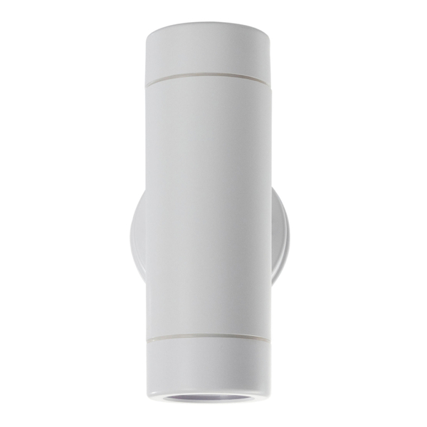 LÁMPARA DE SOBREPONER EN MURO TIPO ARBOTANTE 17.5 X 8 X 8.8 CM 2 LUCES BLANCO LUZ FRÍA