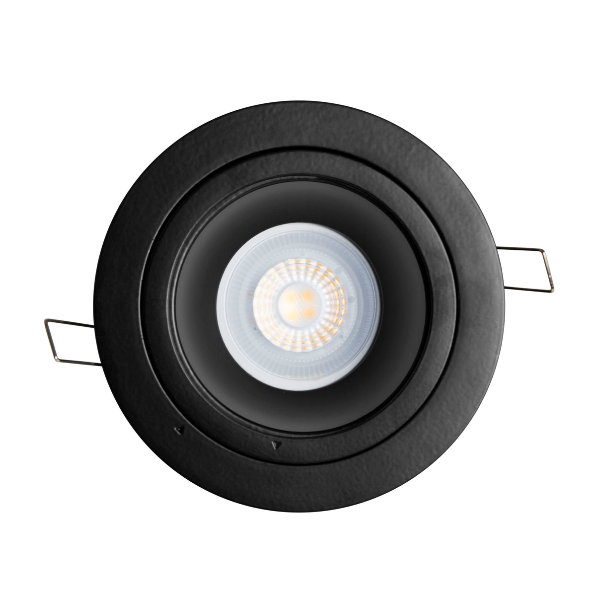 Lámpara de empotrar en techo tipo downlight 11 x 10.2 x 10.2 cm 1 luz negro luz cálida