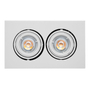 LÁMPARA DE EMPOTRAR EN TECHO TIPO DOWNLIGHT 10 X 21 X 11.8 CM 2 LUCES BLANCO LUZ CÁLIDA