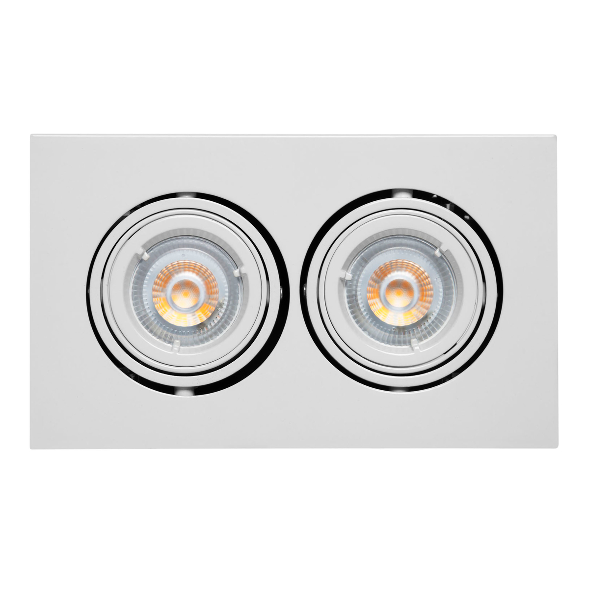 Lámpara de empotrar en techo tipo downlight 10 x 21 x 11.8 cm 2 luces blanco luz cálida