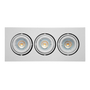 LÁMPARA DE EMPOTRAR EN TECHO TIPO DOWNLIGHT 9.7 X 28.3 X 11.8 CM 3 LUCES BLANCO SIN FOCO