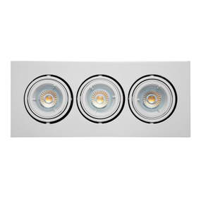 LÁMPARA DE EMPOTRAR EN TECHO TIPO DOWNLIGHT 9.7 X 28.3 X 11.8 CM 3 LUCES BLANCO SIN FOCO