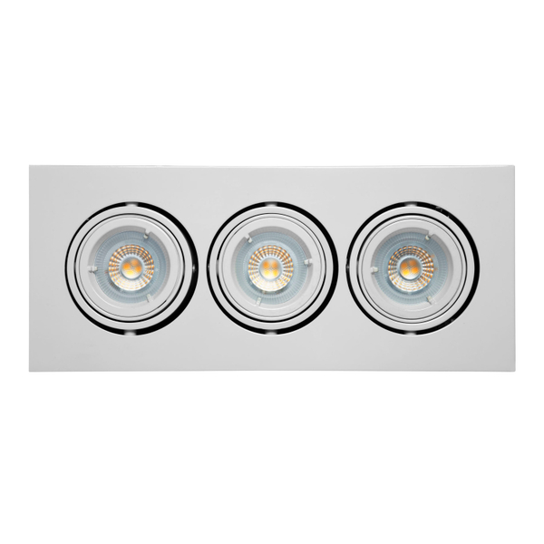 LÁMPARA DE EMPOTRAR EN TECHO TIPO DOWNLIGHT 9.7 X 28.3 X 11.8 CM 3 LUCES BLANCO LUZ CÁLIDA