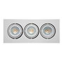 LÁMPARA DE EMPOTRAR EN TECHO TIPO DOWNLIGHT 9.7 X 28.3 X 11.8 CM 3 LUCES BLANCO LUZ CÁLIDA