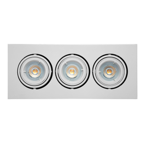 LÁMPARA DE EMPOTRAR EN TECHO TIPO DOWNLIGHT 9.7 X 28.3 X 11.8 CM 3 LUCES BLANCO LUZ CÁLIDA