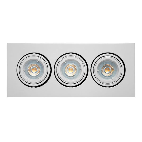 LÁMPARA DE EMPOTRAR EN TECHO TIPO DOWNLIGHT 9.7 X 28.3 X 11.8 CM 3 LUCES BLANCO LUZ NEUTRA