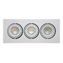 LÁMPARA DE EMPOTRAR EN TECHO TIPO DOWNLIGHT 9.7 X 28.3 X 11.8 CM 3 LUCES BLANCO LUZ NEUTRA