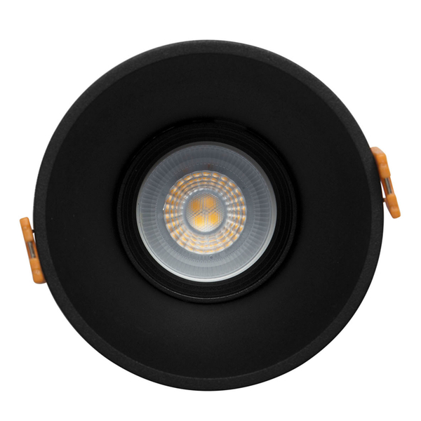 LÁMPARA DE EMPOTRAR EN TECHO TIPO DOWNLIGHT 12.5 X 10.5 CM 1 LUZ NEGRO LUZ CÁLIDA