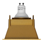 LÁMPARA DE EMPOTRAR EN TECHO TIPO DOWNLIGHT 7.5 X 10 X 10 CM 1 LUZ DORADO LUZ NEUTRA