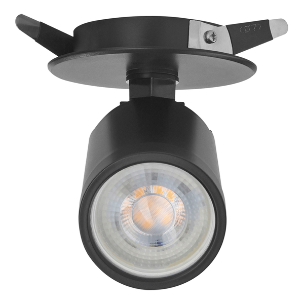 LÁMPARA DE EMPOTRAR EN TECHO TIPO SPOT 11.3 X 5.5 X 8.5 CM 1 LUZ NEGRO LUZ CÁLIDA