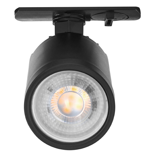 LÁMPARA PARA RIEL TIPO SPOT COLOR NEGRO, OPERA FOCO GU10 NO INCLUIDA