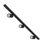 KIT DE 3 LÁMPARAS DE USO EN RIEL EN TECHO TIPO SPOT 1 M X 5.5 X 11.4 CM 3 LUCES NEGRO LUZ CÁLIDA