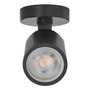 LÁMPARA DE SOBREPONER EN TECHO TIPO SPOT 11.3 X 6.5 CM 1 LUZ NEGRO LUZ CÁLIDA