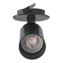 LÁMPARA DE EMPOTRAR EN TECHO TIPO SPOT 14.3 X 8.5 CM 1 LUZ NEGRO LUZ CÁLIDA