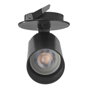 LÁMPARA DE EMPOTRAR EN TECHO TIPO SPOT 14.3 X 8.5 CM 1 LUZ NEGRO LUZ CÁLIDA
