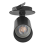 LÁMPARA DE EMPOTRAR EN TECHO TIPO SPOT 14.3 X 8.5 CM 1 LUZ NEGRO LUZ FRÍA