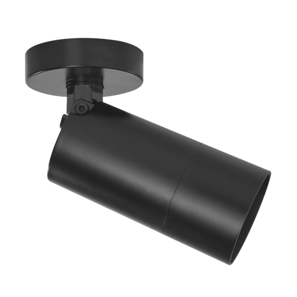 LÁMPARA DE SOBREPONER EN TECHO TIPO SPOT 14.3 X 6.5 CM 1 LUZ NEGRO SIN ...
