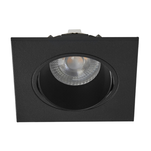 LÁMPARA DE EMPOTRAR EN TECHO TIPO SPOT 3 X 9.2 X 9.2 CM 1 LUZ NEGRO MATE LUZ CÁLIDA