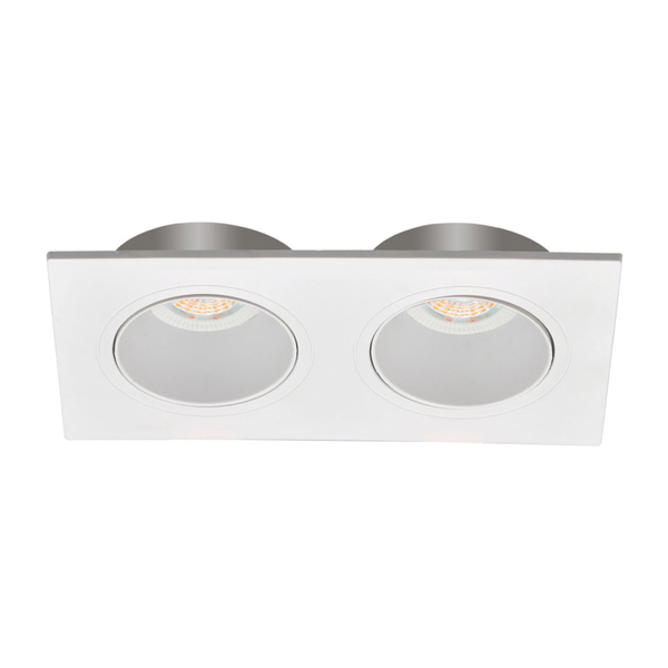 LÁMPARA DE EMPOTRAR EN TECHO TIPO SPOT 3.1 X 17.3 X 9.2 CM 2 LUCES BLANCO LUZ NEUTRA