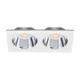 LÁMPARA DE EMPOTRAR EN TECHO TIPO SPOT 3.1 X 17.3 X 9.2 CM 2 LUCES BLANCO LUZ NEUTRA