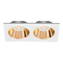 LÁMPARA DE EMPOTRAR EN TECHO TIPO SPOT 3.1 X 17.3 X 9.2 CM 2 LUCES BLANCO LUZ CÁLIDA