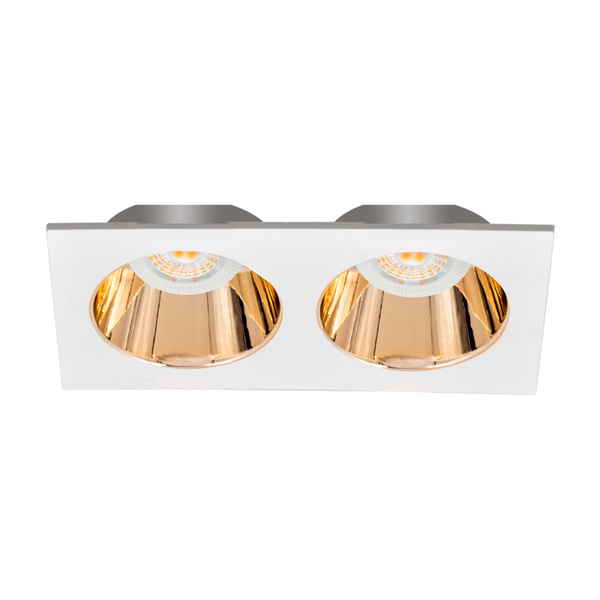 LÁMPARA DE EMPOTRAR EN TECHO TIPO SPOT 3.1 X 17.3 X 9.2 CM 2 LUCES BLANCO LUZ NEUTRA