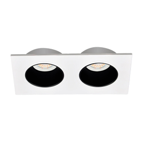 LÁMPARA DE EMPOTRAR EN TECHO TIPO SPOT 3.1 X 17.3 X 9.2 CM 2 LUCES BLANCO SIN FOCO