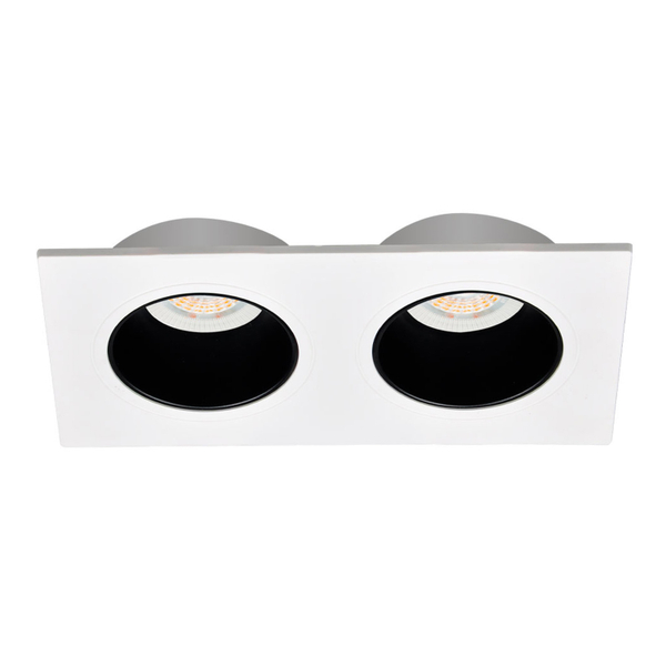 LÁMPARA DE EMPOTRAR EN TECHO TIPO SPOT 3.1 X 17.3 X 9.2 CM 2 LUCES BLANCO LUZ CÁLIDA