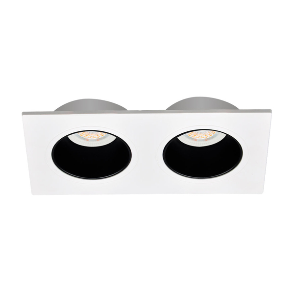 LÁMPARA DE EMPOTRAR EN TECHO TIPO SPOT 3.1 X 17.3 X 9.2 CM 2 LUCES BLANCO LUZ NEUTRA