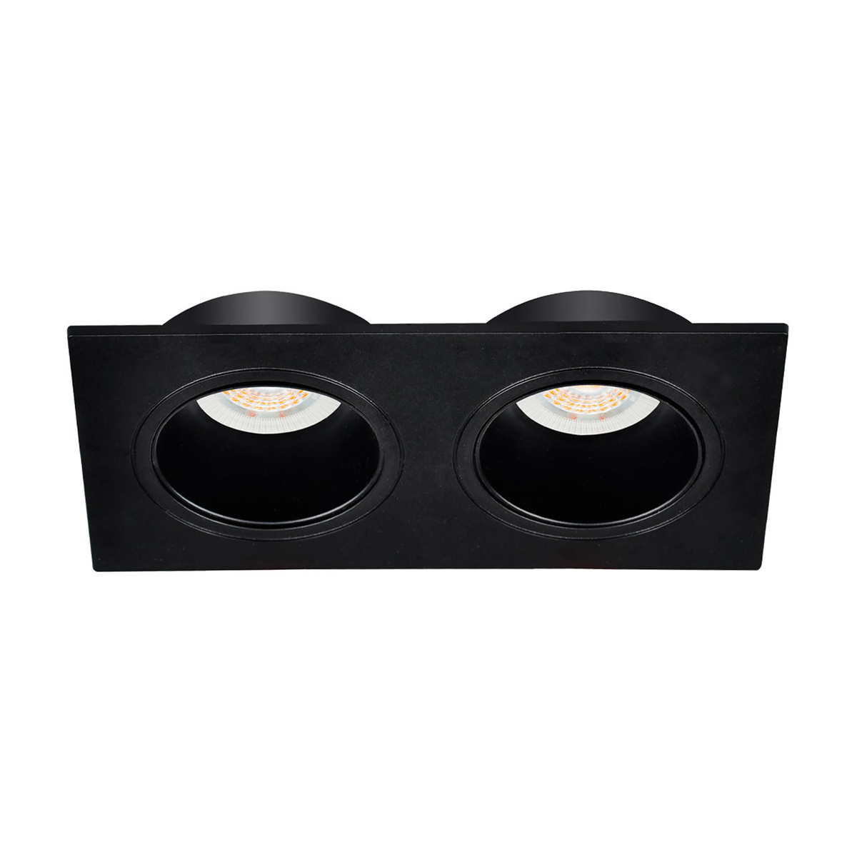 Lámpara de empotrar en techo, luz calida 3000k, color negro, 12w