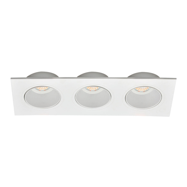 LÁMPARA DE EMPOTRAR EN TECHO TIPO SPOT 3.1 X 25.1 X 9.2 CM 3 LUCES BLANCO SIN FOCO