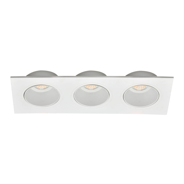 LÁMPARA DE EMPOTRAR EN TECHO TIPO SPOT 3.1 X 25.1 X 9.2 CM 3 LUCES BLANCO LUZ NEUTRA