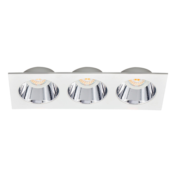 LÁMPARA DE EMPOTRAR EN TECHO TIPO SPOT 3.1 X 25.1 X 9.2 CM 3 LUCES BLANCO LUZ NEUTRA